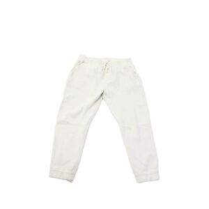 Designer Mens Joggers White Drawstring Cotton Blend Size L